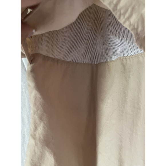 Vtg Tarponwear By Simms Short Sleeve Vented Nylon Fishing Shirt Beige Mens Med - Picture 6 of 9